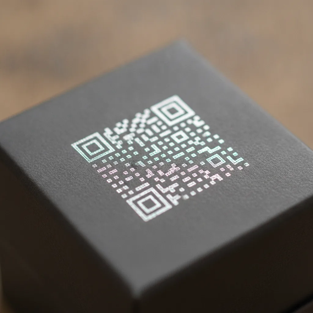 QR code premium packaging luxe expérience QR code premium packaging luxe expérience